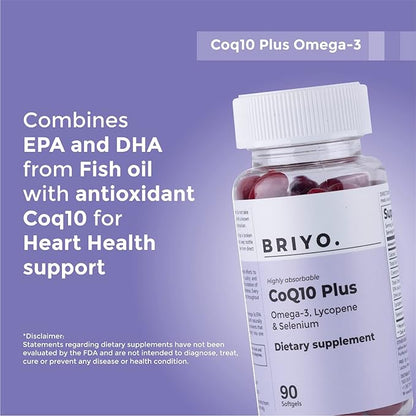 Highly absorbable CoQ10 100 mg Plus Omega-3 with (90 softgels)