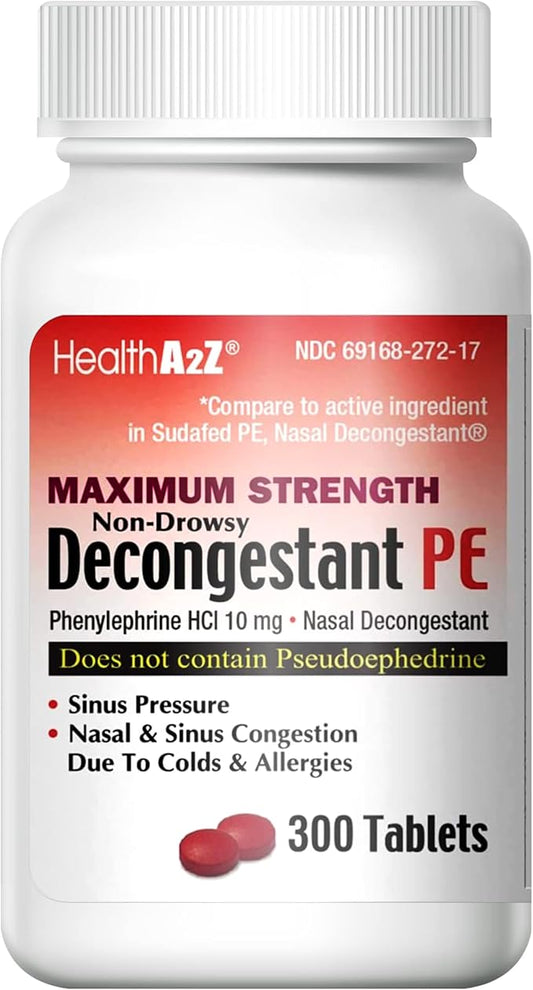 HealthA2Z® Decongestant PE 10 mg (300 Count 1))