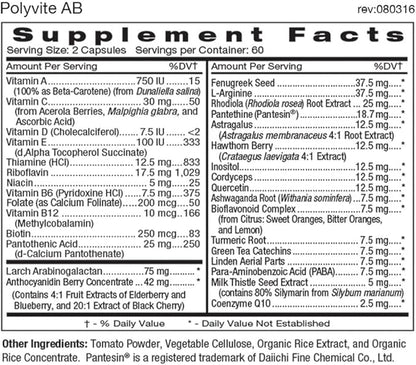D'Adamo Personalized Nutrition - Polyvite AB 120 vcaps