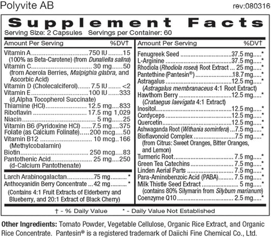 D'Adamo Personalized Nutrition - Polyvite AB 120 vcaps
