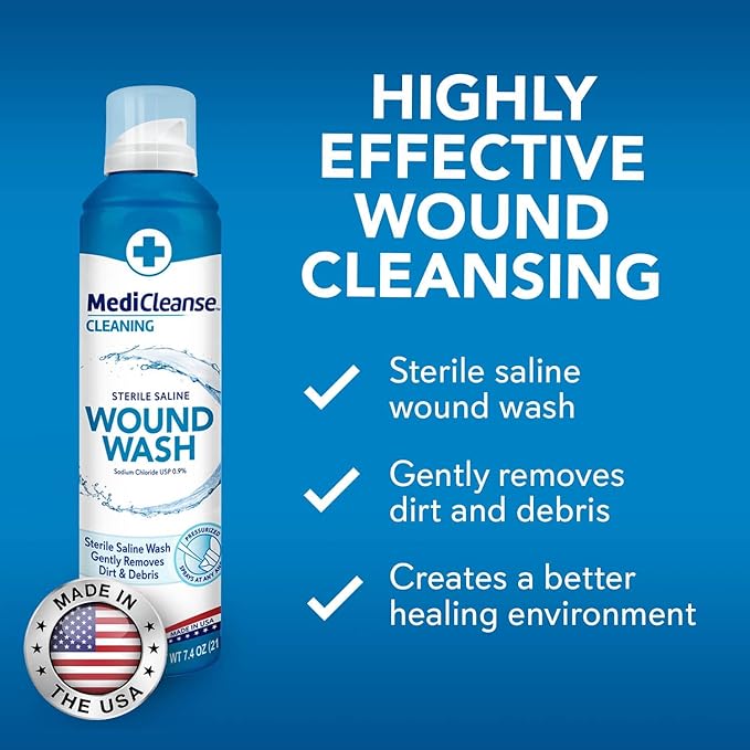 First Aid Sterile Saline Wound Wash, 7.4 oz