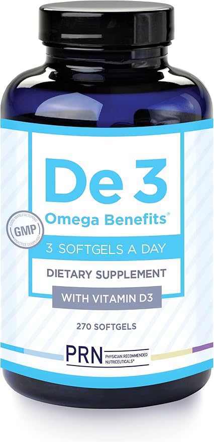 PRN De3 Omega-3 Fish Oil – 270 Softgels, 90-Day Supply 2240mg EPA