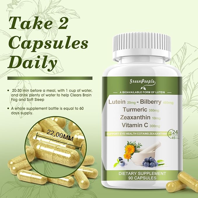 Eye Formulas Lutein 20 mg 90 Capsules, 45 Day