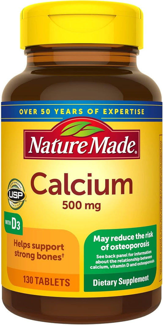 Nature Made Calcium 500 mg D3, Dietary 130 Tablets
