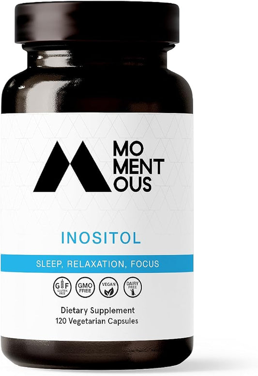 Momentous Inositol Supplement - Myo-Inositol for Mood Balance, Cognitive Function & Rest Quality Support - Vegan, GMO-Free, Gluten-Free, 60 Servings