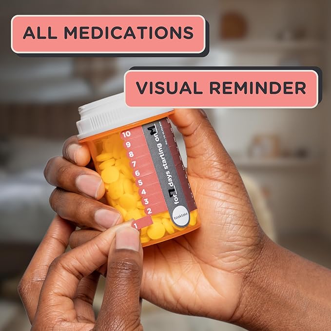 10-Day Tracking Stickers/3 Pck for Vitamins & Medication in Any Form,Vitamin Organizer,Easy Pill Tracker,Daily Pill Organizer,Medicine Organizer,Weekly Pill Box,7 Day Week, AM/PM,Day & Night