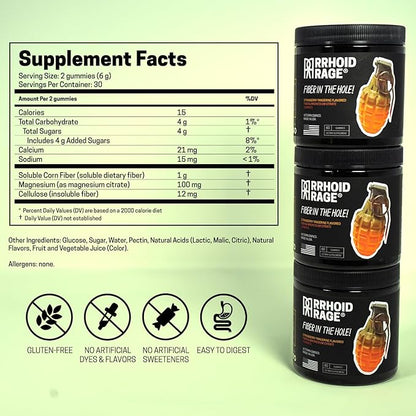 Fiber and Magnesium Gummies, Supports Digestive 60 ct (3)