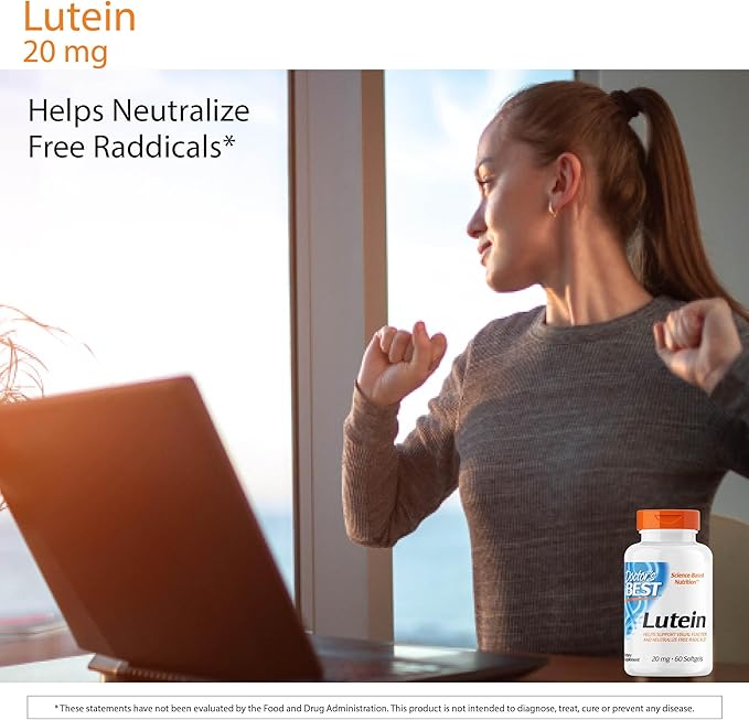 Doctor's Best Lutein with Gluten Free, 60 Softgels