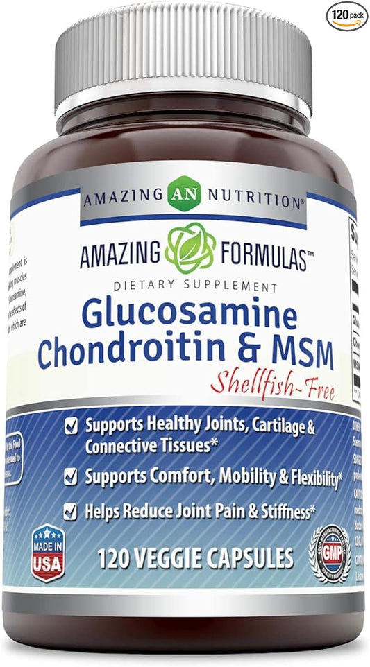Amazing Formulas Glucosamine Chondroitin & MSM 120 Veggie