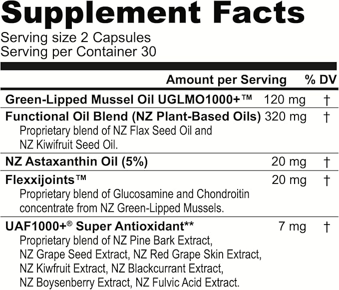 FREZZOR Omega 3 Black, Highest amount UAF1000+, Inflammation, 450mg, 1-Pack, 1-Pack, 60 60 Softgels