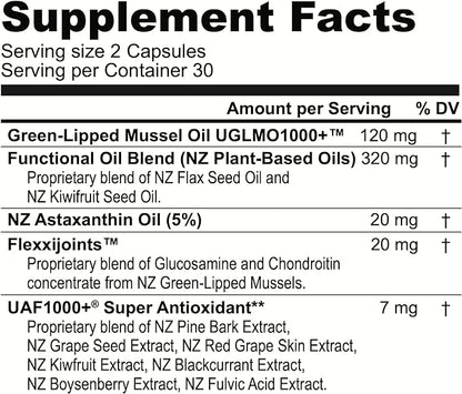 FREZZOR Omega 3 Black UAF1000+, Inflammation, 60 Count 5)