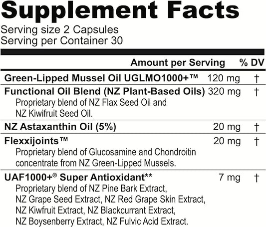 FREZZOR Omega 3 Black UAF1000+, Inflammation, 60 Count 5)