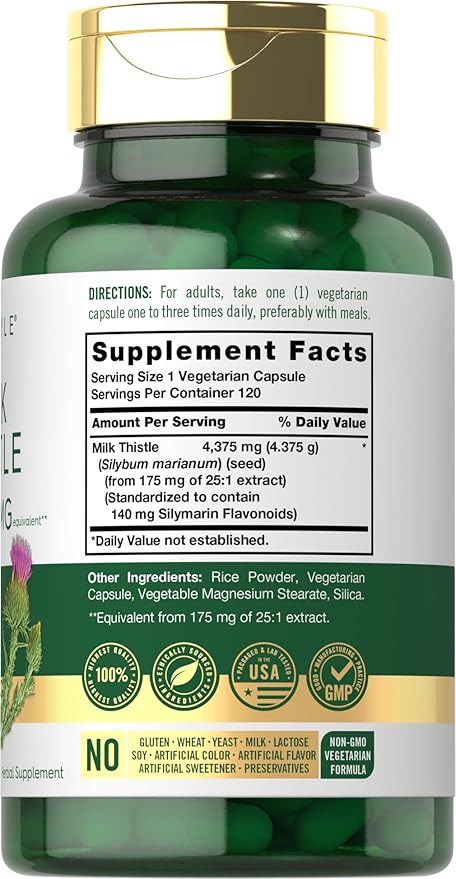 Carlyle Milk Thistle Supplement 4375mg | 120 Capsules