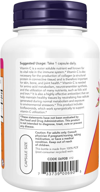 NOW Supplements, Vitamin C-1,000 with 100 100 Veg