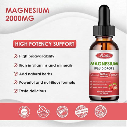 (2 Pack) Magnesium Glycinate 500mg Supplement,