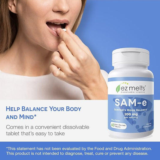 EZ Melts Dissolvable SAM-e Supplement 200 1-Month Supply