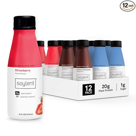 Soylent Complete Nutrition Gluten-Free Vegan Protein 14 Oz, 12 Pack