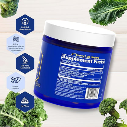NATURAL STACKS Sulforaphane Supplement 25mg 60 Vegan