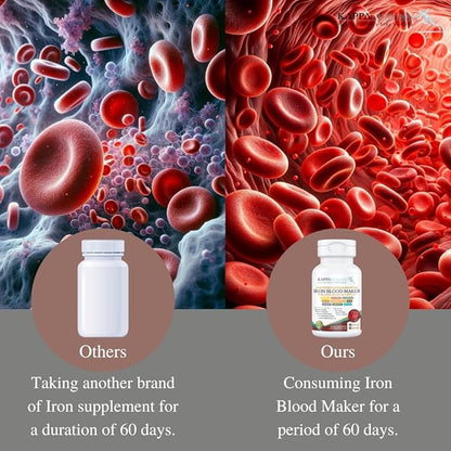 (90 Capsules), Iron 26mg, Vitamin C 150mg, Folate 667mcg DFE, B12, Beetroot, 9 in 1 Advanced
