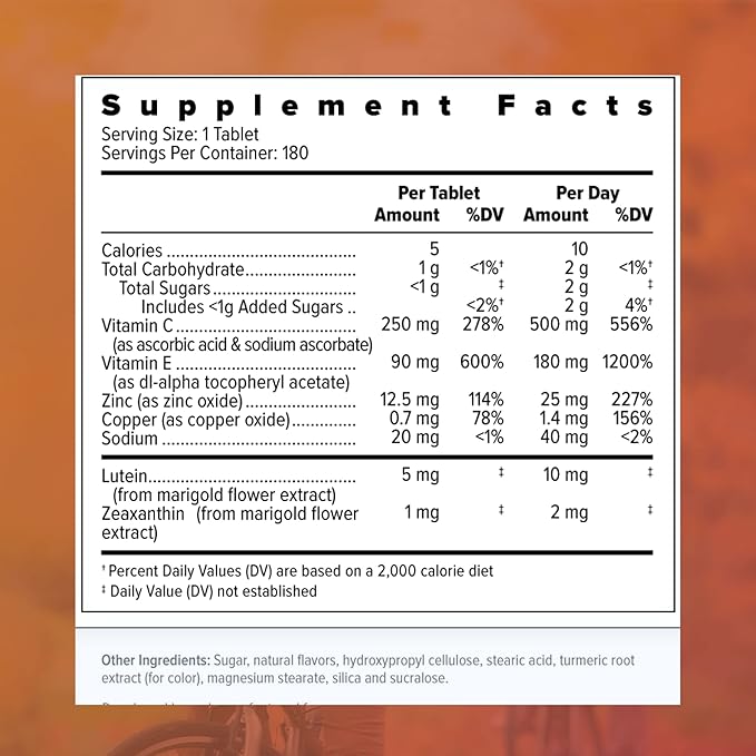 Focus Select AREDS2 Based Chewable Eye AREDS2 Based (180 ct. 90 Day AREDS2 Based AREDS2 Low
