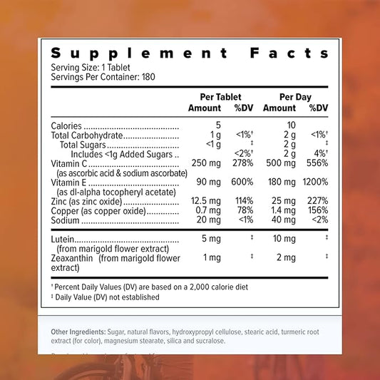 Focus Select AREDS2 Based Chewable Eye AREDS2 Based (180 ct. 90 Day AREDS2 Based AREDS2 Low