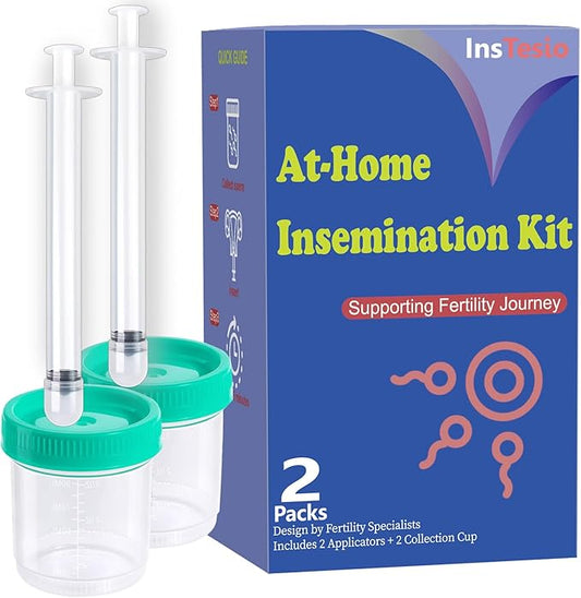 Insemination Kit for Artificial Fertility Support 2 Applicators 2 Collection