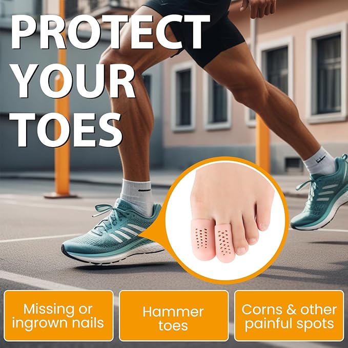 10 Pack Toe Caps and Toe Toenails,Corns,Calluses,Blisters(4L +6 +6 S)