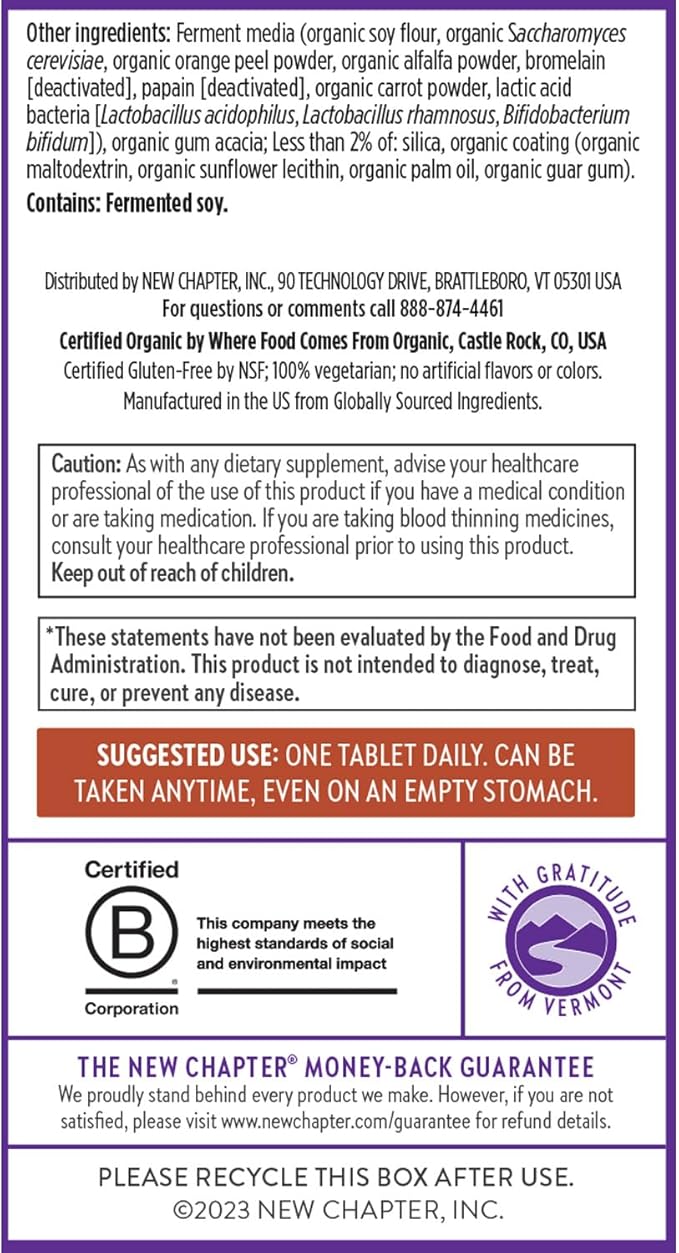 New Chapter Men's Multivitamin for Immune, 96 ct