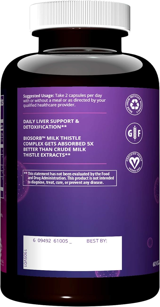 MRM Nutrition Liver X®| Detoxification | Daily Liver Support | Antioxidants | BIOSORBâ„¢ Milk Thistle Complex with 5X Absorption | 30 Servings