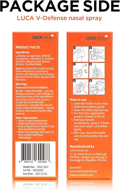 Nasal Spray, Protection from Airborne Viruses 0.67 Ounces,