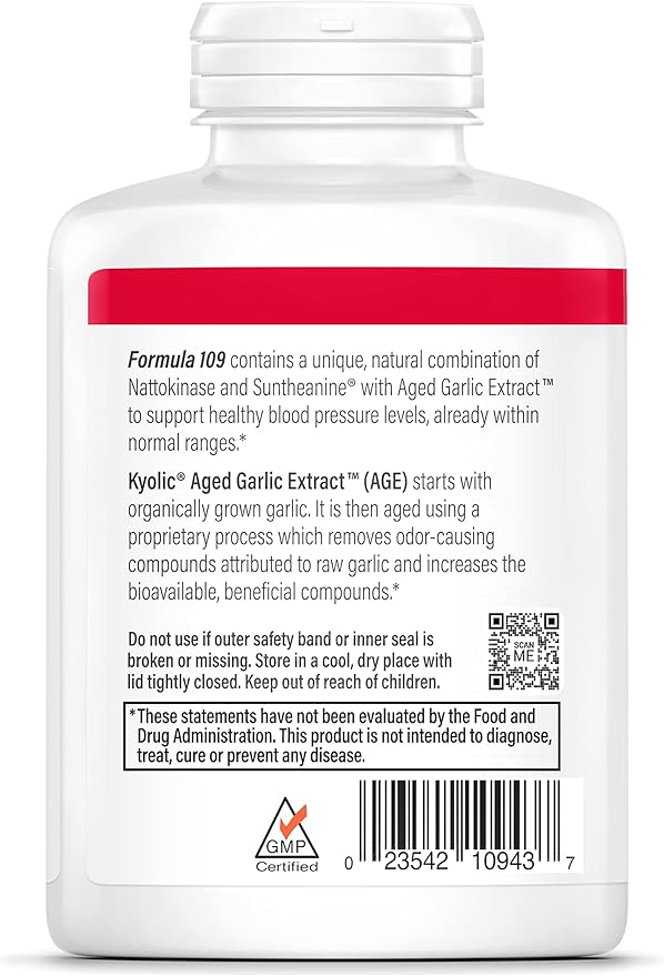 Kyolic Aged Garlic Extract Formula 109, 240 Capsules