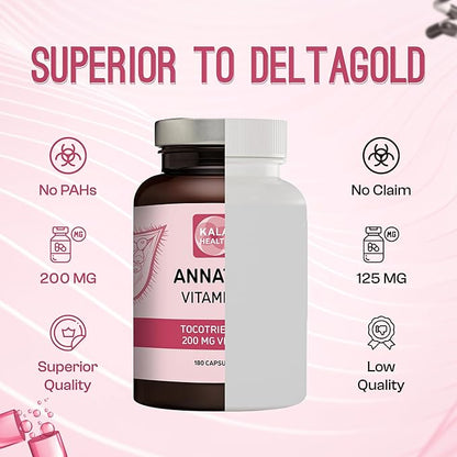 Kala Health Annatto Tocotrienols Vegan Vitamin 200mg - (180)