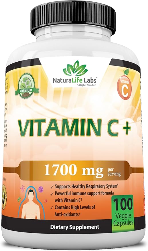 Vitamin C 1,700 MG with Vitamin D3, Zinc, 100 veggie