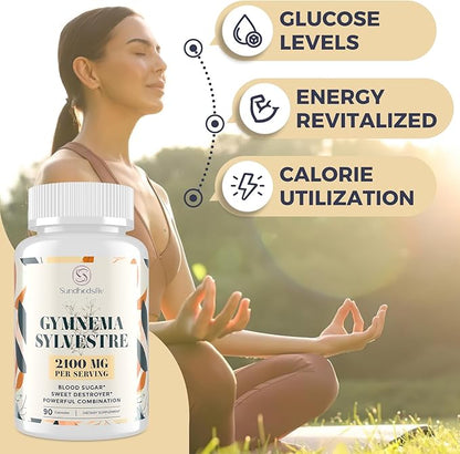 16 in 1 Blxxd Sugr Effective Gymnema Sylvestre Supplement 2100MG | with Berberine, Cinnamon, Bitter Melon | Vitamins, Magnesium & Chromium | Non GMO | 2Pack