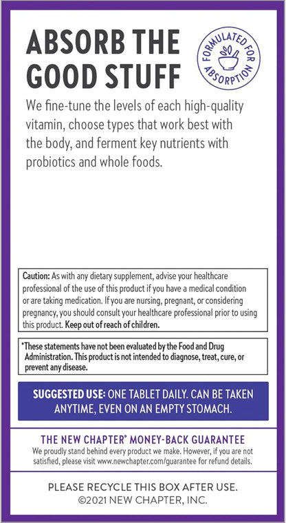 New Chapter Vitamin B Complex, Fermented 100% Vegan, 90 Count