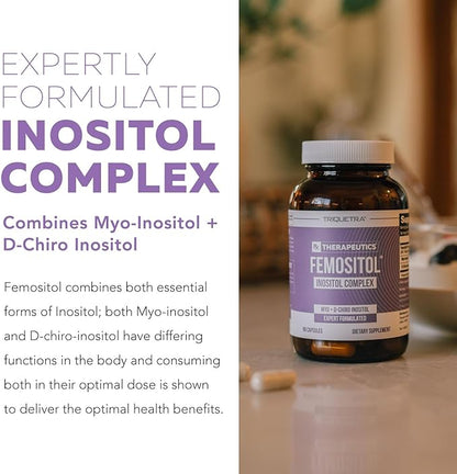 Inositol Supplement | Myo-Inositol & D-Chiro Inositol Complex - Clinically Validated 40:1 Ratio (Vitamin B8)| Hormonal Balance & Healthy Ovarian Function Support (90 Capsules – 30 Servings)