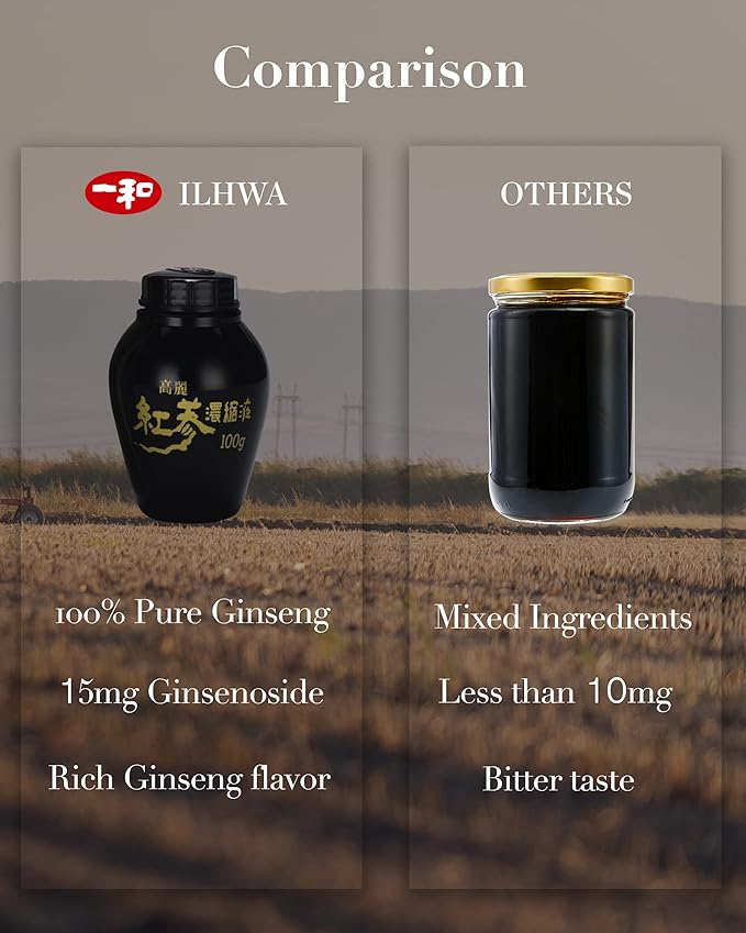 ILHWA Pure Concentrated Red Ginseng Extract (3.53oz, 100g) 100g) - 100% Pure 1500 mg.