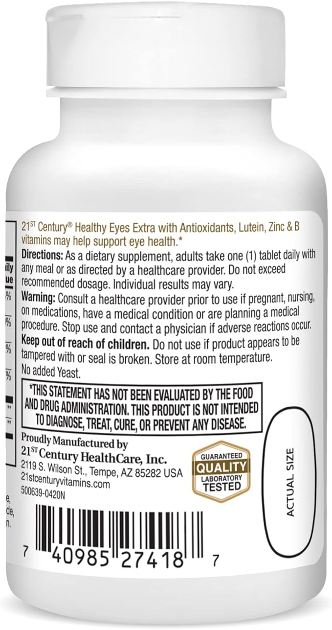 21st Century Healthcare, Eyes Extra Tablets, 36 Count,27418 Count,27418