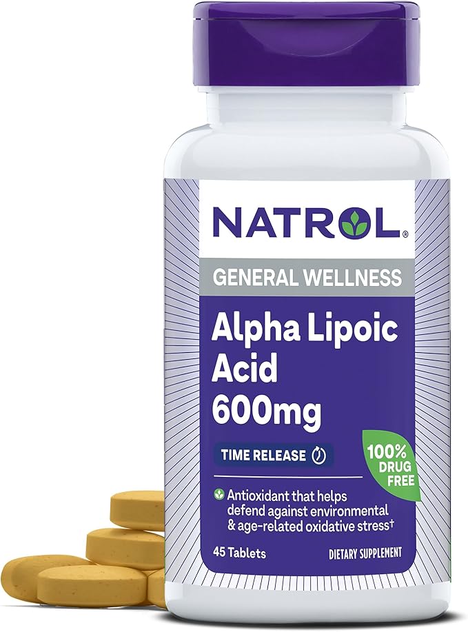 Natrol Alpha Lipoic Acid 600 mg, 45 Tablets, 45 Day