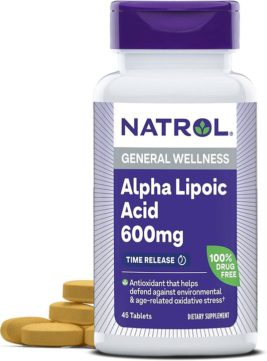 Natrol Alpha Lipoic Acid 600 mg, 45 Tablets, 45 Day