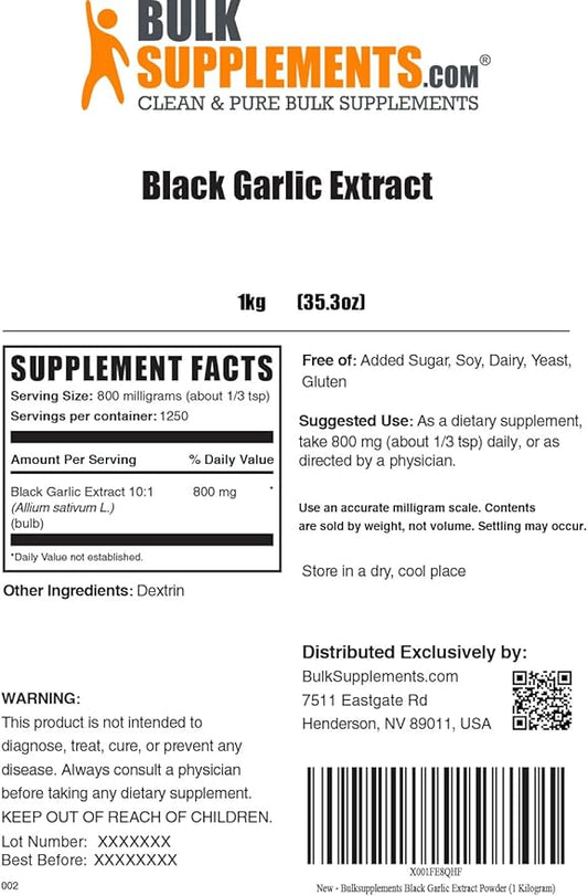BulkSupplements.com Black Garlic Extract (5 Kilograms 11 lbs)