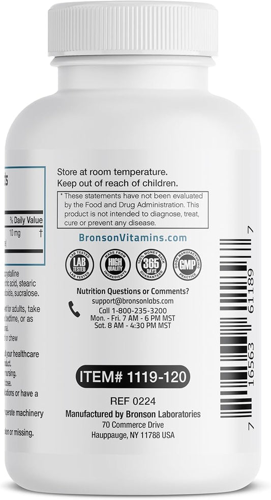 Bronson Melatonin 10mg Fast Dissolve Cherry 120 Count