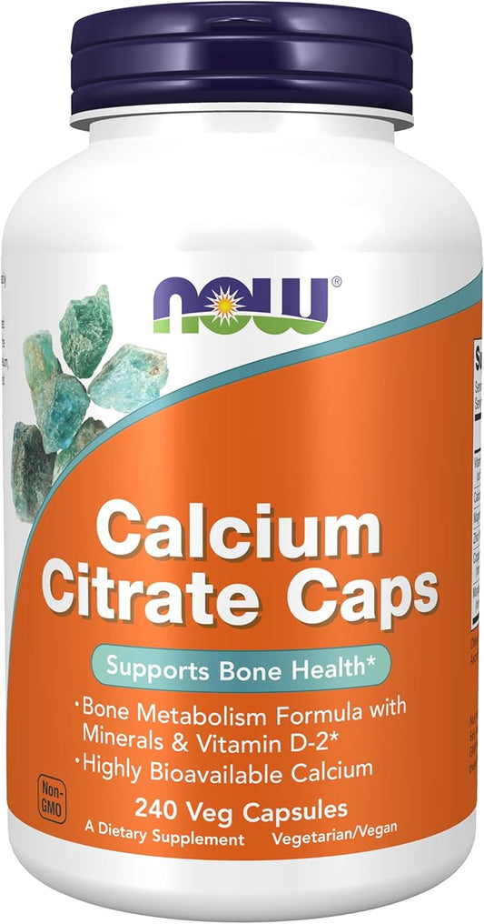 NOW Supplements, Calcium Citrate with Vitamin 240 Veg
