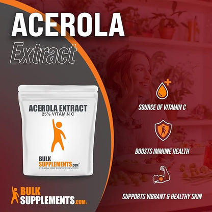 BulkSupplements.com Acerola Cherry Extract Powder 500mg per 5kg (11 (11 lbs) 5)