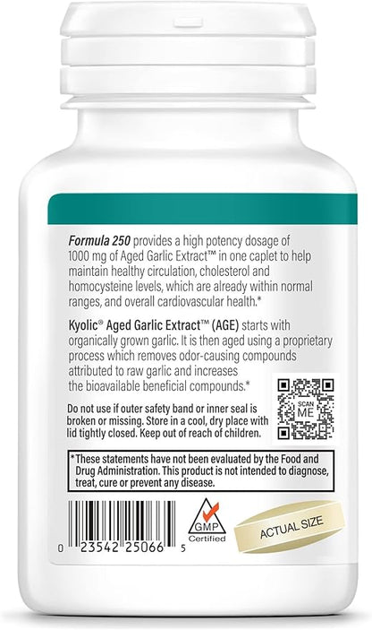 Kyolic Aged Garlic Extract Formula 250, 60 Vegan