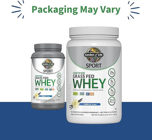 Garden of Life SPORT Whey Protein 24g Protein, 20 Servings