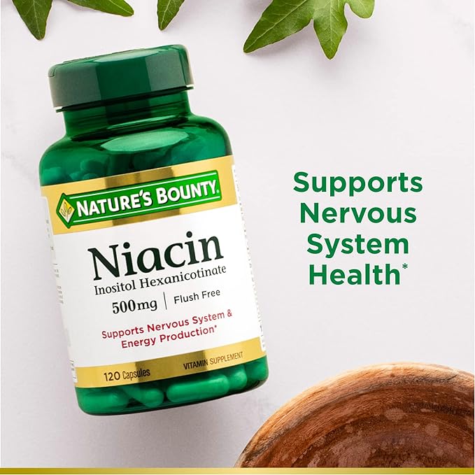 Nature's Bounty Niacin 500mg Flush Free, 120 Capsules