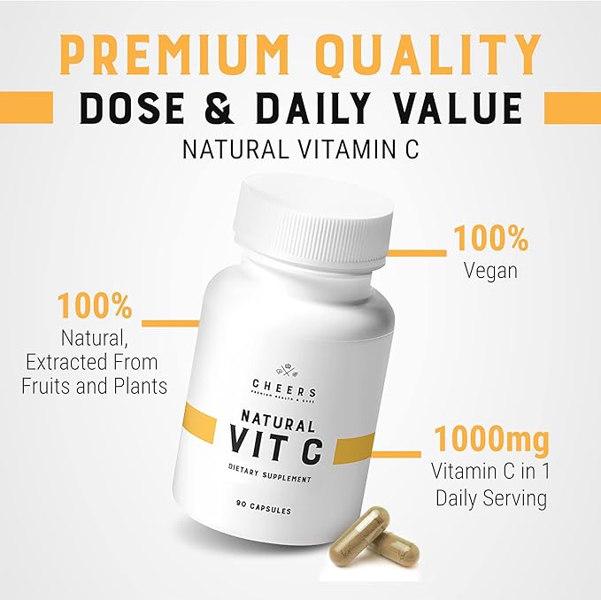 CHEERS - Vitamin C, Natural Immune 1000 mg 90 Capsules