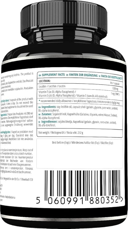 APOLLO'S HEGEMONY Lecithin 1200mg with Vitamin E 180 Softgel 6 Months
