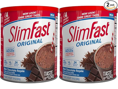 SlimFast Original, 2 Pack Of Rich 31.18 Oz 34 Servings